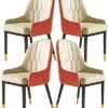 dining chair Office Reception Chairs Business Dining Chairs Set Kitchen Dining Chairs Set of 4 Modern High Back Soft Seat Living Room Chairs Wate