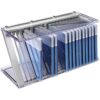 Hama Nexus CD Rack for 20 CDs (CD storage for hanging or standing, space-saving, small CD stand, for the office or any room), Silver