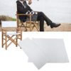 Zerodis 1 Set Director Chair Covers Canvas Replacement Seat Cloth Home Supplies Protector Cover Durable Furniture Accessories(Black)