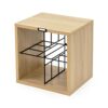 Compactor Rhone Wine Rack Cube, Holds 16 Bottles, Metal and Wood, Brown/Black, 36 x 30 x 36.5 cm, RAN10332