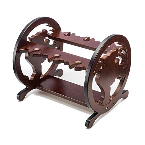 DLOETT Wooden Wine Rack, Wine Rack Grape Solid Wood Wine Rack, Suitable to Be Placed At The Living Rooms, Bedrooms, Restaurants