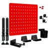 Clamp-On Table & Desk Organiser Storage Pegboard - Easy-to-Install Steel Peg Board Helps You Declutter Your Workspace or Gaming Room - Includes C