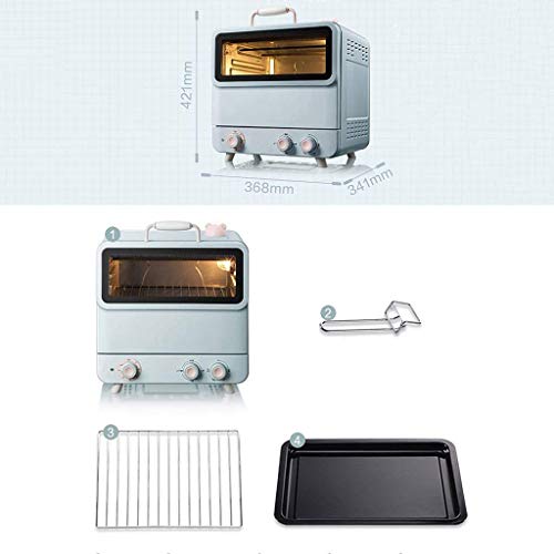 KKYKP 20L Toaster Oven, Multi-function Stainless Steel Finish with Timer - Toast - Bake - Broil Settings, Natural Convection - 1200 Watts of Powe