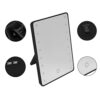 Raxter Lighted Makeup Mirror with 16 LED Lights Touch Screen Magnifying Tabletop Vanity Mirror Portable Light Up Cosmetic Dressing Table Mirror A
