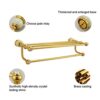HIGOH Towel Racks,Bathroom Towel Rack Wall Mounted Towel Holder,All Copper European Towel Rack,Jade Bath Towel Rail,Bathroom Hardware Bathroom Wa