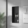 Bernkot Stainless Steel Shower Niche Matte Black 24" X 12" No Tile Needed Wall Niche Rimless Double Recessed Shower Shelves for Bathroom Flush-Mo