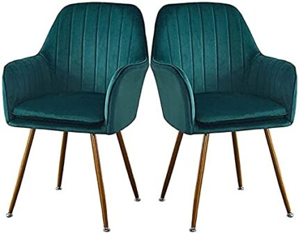 dining chair Kitchen Dining Room Furniture Chairs Velvet Dining Chair Set Of 2 Kitchen Dining Room Chair Living Room High Back Armchair with Meta