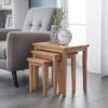 Julian Bowen Cleo Nest of Tables, Oak, Height: 46, Width: 48, Depth: 33cm
