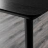 Ikea IDOLF/LISABO table and 4 chairs, 140x78 cm, black/black