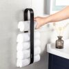 Self-Adhesive Towel Rail, No Drilling, Guest Towel Rail, 40cm, Towel Rail for Rolled Guest Towels, Aluminium, Matt …