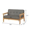 通用 Double Kids Sofa Couch/PVC Leather Toddler Chair Couch/Wooden Frame 2 Seater Children Sofa (Gray)