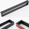 Hallyware 16 Inch Towel Rail Bathroom Kitchen Hand Towel Ring Holder Self Adhesive SUS 304 Stainless Steel Towel Bar 40 CM, Matte Black