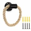 BSTKEY Nautical Industrial Pipe Towel Ring Holder Hanger - Wall Mounted Rustic Hand Towel Holder Bathroom Accessory