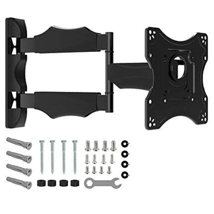 NANOOK swivel TV wall mount for 19-43 inch TVs | Tiltable | Wall bracket for LCD, LED, QLED and OLED televisions | Universal compatibility | VESA