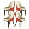 dining chair Kitchen Dining Room Furniture Chairs Dining Chairs Set Of 4 Modern High Back Soft Seat Living Room Chairs Water Proof PU Leather Sid