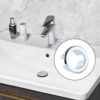 6 Pack Kitchen Bathroom Washing Basin Sink Overflow Covers & Rings, Chrome Plating Round Sink Overflow Cap, Cover Insert in Hole Spares(3 Rings &