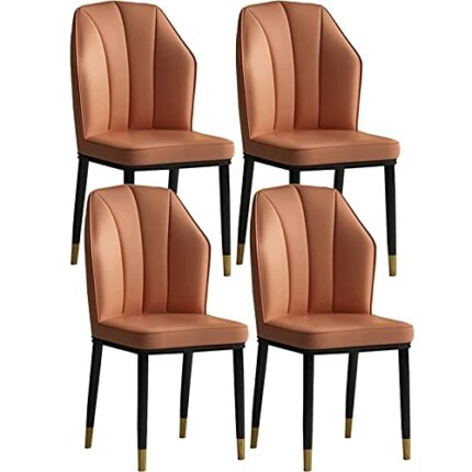 dining chair Kitchen Dining Room Furniture Chairs Dining Chairs Set Of 4 Modern High Back Soft Seat Kitchen Living Room Chairs Water Proof PU Lea