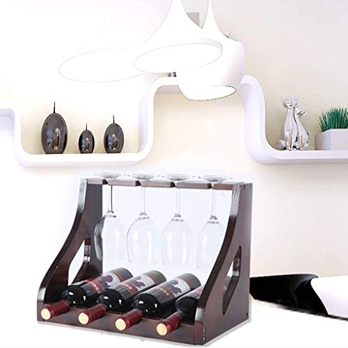 BVDSG Tabletop Wood Wine Holder, Countertop Wine Rack, Perfect for Home Decor & Kitchen Storage Rack, Bar, Wine Cellar, Cabinet, Pantry, Etc
