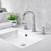 CREA Basin Sink Waste Pop Up, Click Clack Sprung Plug with Overflow for Bathroom Sink, Sprung Basin Waste Slotted, Chrome