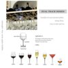 EYLINK Hanging Wine Rack From Ceiling， Modern Metal Wine Bottle Holder Wall Mounted Champagne Glass Goblets Stemware Rack Storage Shelf Gold Disp
