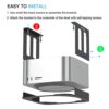 IFCASE Aluminum Under Desk Mount for Mac Studio M1 Max, Ultra with Anti-Scratch Pad (Black)