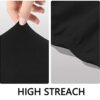 FreeBiz Sofa Covers 1 Seater Elastic Fabric Slipcovers Stretch Couch Slip Cover Plush Protector for Kids Pets Living Room Black