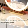 baceyiove Dressing Table,Dressing Table with LED Lights Mirror White/PinkModern Bedroom Furniture Dressing TableDressing Table,with Mirror and St