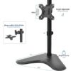 VIVO Single 13 to 32 inch Monitor Desk Stand, Freestanding VESA Steel Mount Base, Adjustable Height, Tilt, Swivel, Rotation, Black STAND-V001H