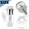 2 Pack Toilet Flush Button Toilet Wire Button Replacement Dual Flush Button Toilet Push Button for Cistern Bathroom Toilet