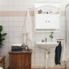 WALNUT Bathroom Wall Cabinet White Bathroom Cabinet Cabinet 53x15.5x62cm Shelving Cabinet
