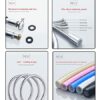 Smooth Soft PVC Hose Anti-Kink and Durable Shower Hose 1.5 m Anti-Twist Brass Connections 1/2G… (Silver)