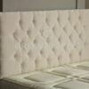 CROWNBEDSUK CHESTERFIELD DIAMANTE BUTTON HEADBOARD IN 2ft5,3ft,4ft,4ft6,5ft,6ft !!!!NEW!!!! (CREAM, 3FT (SINGLE) PLAIN BUTTON)