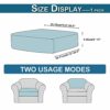 Rosnek Velvet Sofa Seat Cover,1 Seater Sofa Cushion Covers Non Slip Sofa Slipcovers with Elastic Bottom,Stretchy&Thicker&Soft Sofa Protectors fro