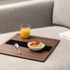 Bamboo Sofa Arm Tray Table- Anti-Slip, Flexible Table for All Armrests- Durable Couch Arm Table with an Elegant Design, Natural Color, Fits Any I