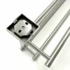 GLYP Bathroom Towel Holder Wall Mounted 26-Inch SUS304 Stainless Steel Modern Hotel Towel Shelf Rack with Double Towel Bar, Brushed Nickel