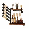 Wine rack Loft Vintage Industrial Wind Wall Wine Rack Wrought Iron Hose Rack Wall-mounted Wine Rack Goblet Holder Shelf (Size: 70 × 70cm)