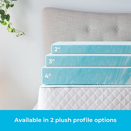 Linenspa Gel Swirl Memory Foam Topper, Queen