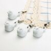 Sungmor Cast Iron Heavyweight Tablecloth Weights - 4 PACK Lovely & Beautiful White Bird Pendent Clips Weights Kit - Heavy Duty Table Cloth Cover