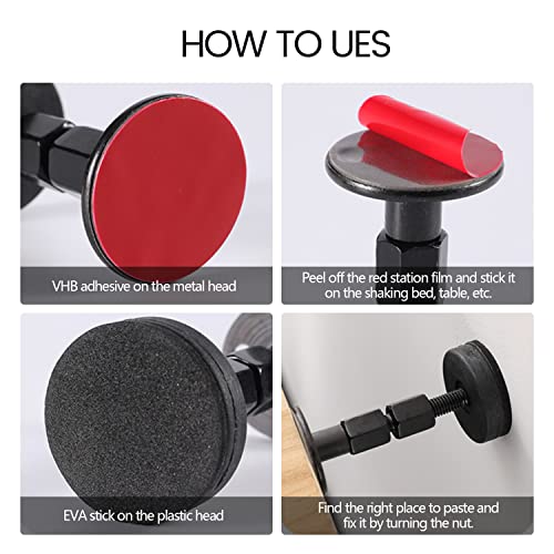 LECEVOCY 4Pcs Adjustable Threaded Bed Frame Anti-Shake Tool, Bed FrameHeadboard Stoppers