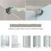 40cm Stainless Steel Frameless Shower Door Fixed Panel Wall-to-Glass Support Bar for 1/4" to 3/8" Thick Glass by M-Home