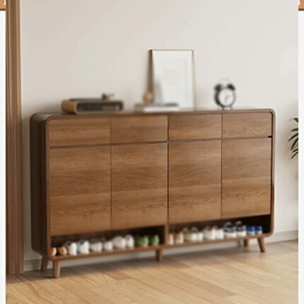 LUKEO Hallway Storage Shoe Cabinet Kitchen Wooden Storage Space Saving Shelf Entryway Bench (Color : 3-pack, Size : Light Grey)