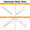 yeestone Heavy Duty Chain, 1m Metal Chain, Stainless Steel Chain with 2 Carabiners, Galvanised Chain for Swing, Bird Feeders, Billboards, Gate, B