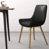dining chair Kitchen Dining Room Furniture Chairs Modern Dining Chairs Set Of 4 Kitchen Living Room Chairs Artificial Leather Soft Seat and Golde