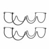 Hemoton 2pcs Under Cabinet Wine Rack Wrought Iron Liquor Bottles Organization Rack Farmhouse Decor Kitchen Storage for Bar Kitchen Black