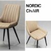 dining chair Kitchen Dining Room Furniture Chairs Dining Chairs Set Of 4 Metal Feet Comfortable Cushions And Backrest Leather Chairs For Dining R