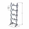 Atlantic 64835195 Mitsu 5 Tier Media Rack 130 CD Multimedia Black
