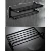 HIGOH Towel Racks,Bathroom Towel Rack Wall Mounted Towel Holder,Bathroom Towel Rack,Aluminum Alloy Oil Brushed Foldable Fixed Bath Towel Holder,F