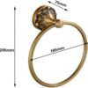 RAKUTE European Style Towel Ring, Antique Brushed Retro All Copper Hanging Ring Towel Rack, Ring Hotel Bathroom Hand Towel Holder Bathroom Ring