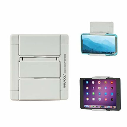 Phones Wall Mount, WANPOOL Wall Mount for Phones & Tablets, fits on Smooth and Rough Surfaces (White)