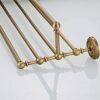 -Shelf,Towel Rack Towel Rack Bathroom Accessories, Brass Retro Double Wall-Mounted Racks, Bathroom European Style Towel Rack Antique Color